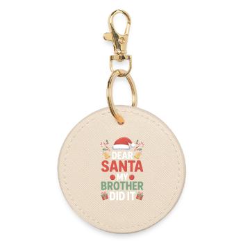 Cher Père Noël, mon frère l’a fait. - Porte-clés rond - huître - Devant