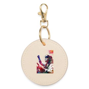 Car racing #racing #sport - Round Keyring - oyster - Front