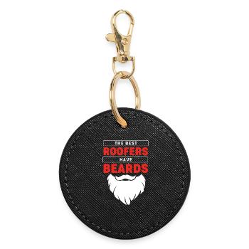 Roofer Craftsman Profession Saying - Round Keyring - black - Front