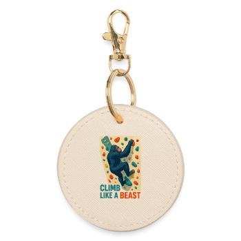 Cadeau du Singe Bête Grimpeur Gorille Bouldering - Porte-clés rond - huître - Devant