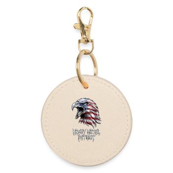 Heavy Metal Patriot Adler USA - Round Keyring - oyster - Front