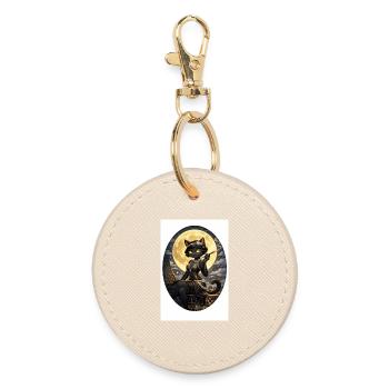Queen_Kira - Round Keyring - oyster - Front
