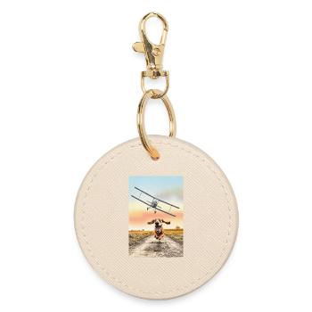 North by Northwest - Dog Edition - Round Keyring - oyster - Front