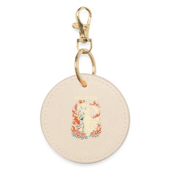 Till Death – Dark Valentine Skeleton Dance - Round Keyring - oyster - Front