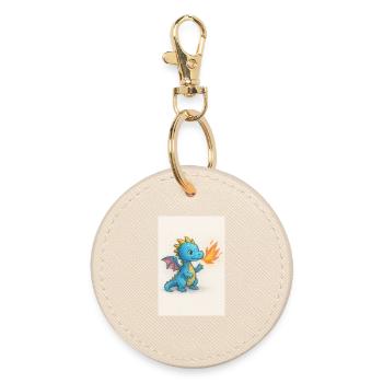 Blue Dragon Spark Breathfire - Round Keyring - oyster - Front