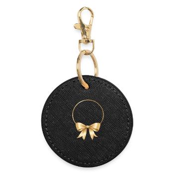 Arc circulaire personnalisable - Porte-clés rond - noir - Devant