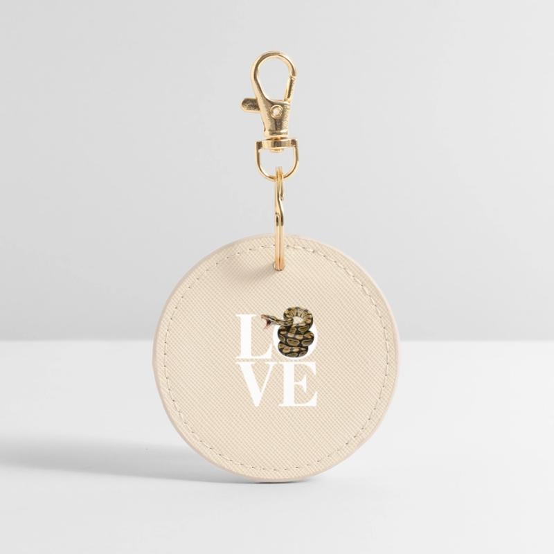 Königspython Schlangen LOVE Terrarium Python Runder Schlüsselanhänger