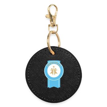 Ambitieux  - Porte-clés rond - noir - Devant