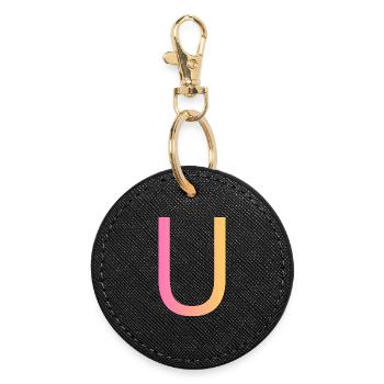 U - Round Keyring - black - Front