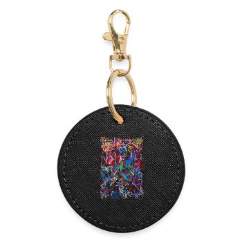Abstrait - Porte-clés rond - noir - Devant
