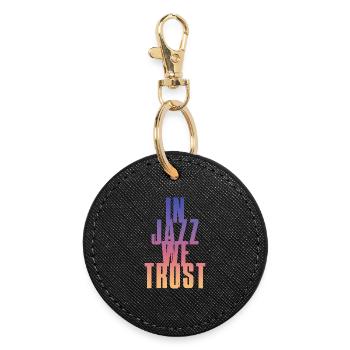 Nous avons confiance dans le jazz - Porte-clés rond - noir - Devant