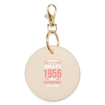 Anniversaire 70 ans - Originale - Juillet 1956 - Porte-clés rond - huître - Devant