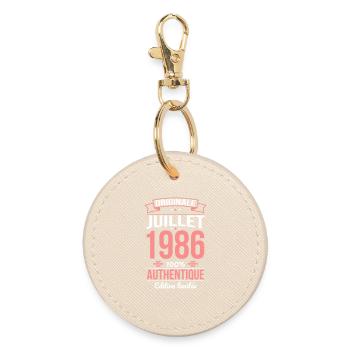 Anniversaire 40 ans - Originale - Juillet 1986 - Porte-clés rond - huître - Devant