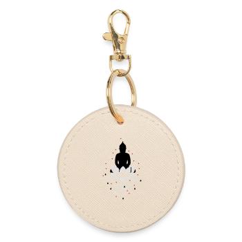Lotus Throne - Round Keyring - oyster - Front