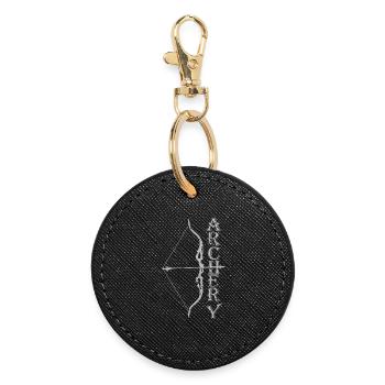 Archery, Archery, Archery - Round Keyring - black - Front