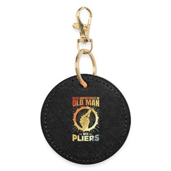 Ancien technicien en électronique - Porte-clés rond - noir - Devant