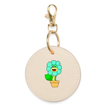 Fleur de serpent - Porte-clés rond - huître - Devant