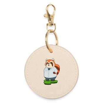 Médecin panda roux - Porte-clés rond - huître - Devant