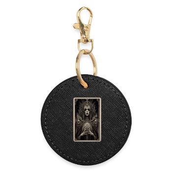 Gothic Queen of the Black Heart - Round Keyring - black - Front