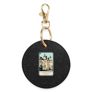 Château d'Ussé, Loire Valley - Round Keyring - black - Front