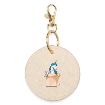 Boîte à licornes - Porte-clés rond - huître - Devant