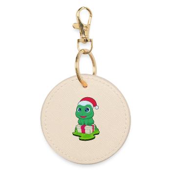 Forfait de Noël grenouille - Porte-clés rond - huître - Devant