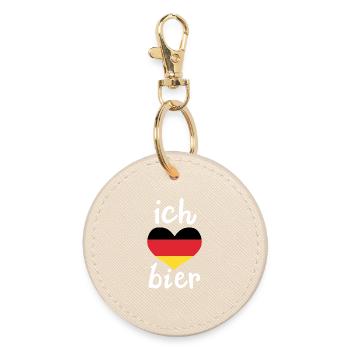 Deutschland Bierliebhaber - Runder Schlüsselanhänger - Auster - Vorne