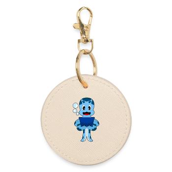 Ordinateur portable Octopus - Porte-clés rond - huître - Devant