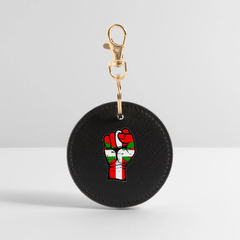 Poing de drapeau basque utilisé Porte-clés rond