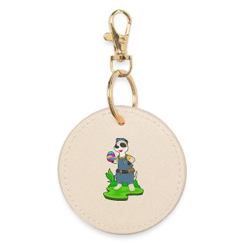 Meerkat Easter Artisan - Round Keyring - oyster - Front