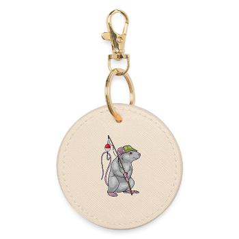 Canne à pêche pour pêcheurs rats Canne à pêche - Porte-clés rond - huître - Devant
