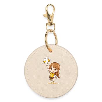 Petit joueur de volley-ball - Porte-clés rond - huître - Devant