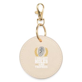 Piercing Addict Body Mod Enthusiast - Round Keyring - oyster - Front