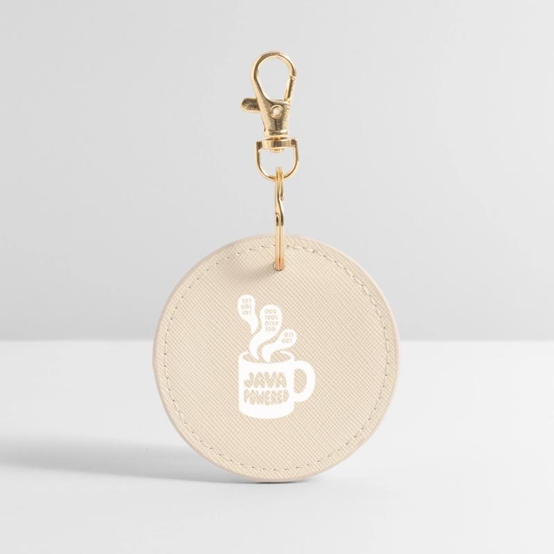 Java Powered Mug: Binary Steam Runder Schlüsselanhänger