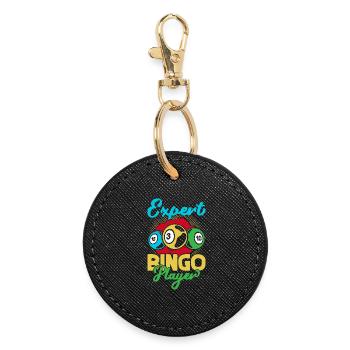Jeu de bingo Expert Joueur Bingo - Porte-clés rond - noir - Devant