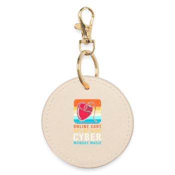 Cyber Monday shopping spree - Round Keyring - oyster - Front
