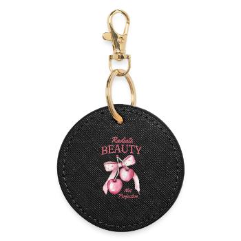 Vitamins in Cherries Fruit Love Sour Cherries - Round Keyring - black - Front