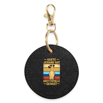 Someone has board games board game - Round Keyring - black - Front