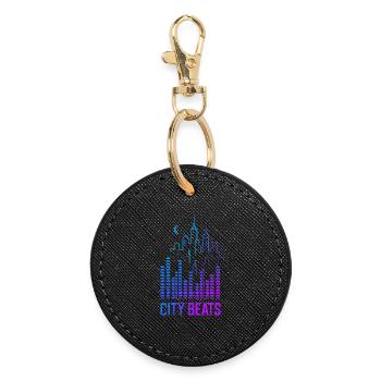 City Beats – Urbaner Sound - Runder Schlüsselanhänger - Schwarz - Vorne