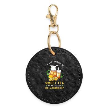 Chai Tee Sweet Tea - Round Keyring - black - Front