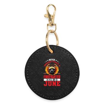 Anniversaire des pompiers Juin - Porte-clés rond - noir - Devant