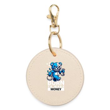 Born to make Money - Round Keyring - oyster - Front