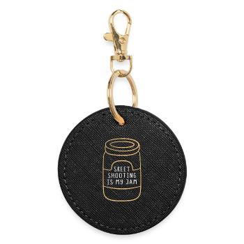Schützenkönig Clay Pigeon Targets Schützenfest - Round Keyring - black - Front