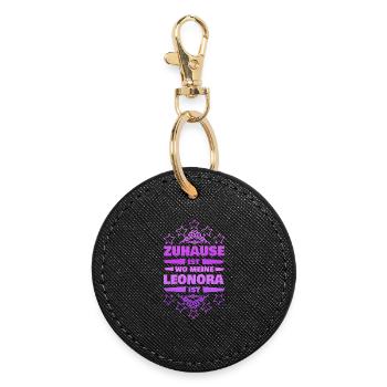 Wife Leonora - Round Keyring - black - Front