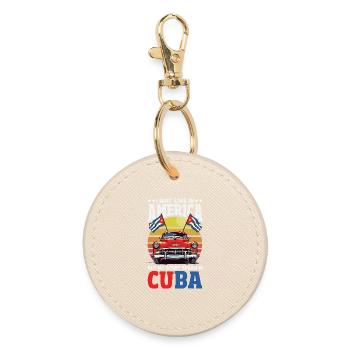Cuba Pride & Home - Design du drapeau de Cuba - Porte-clés rond - huître - Devant
