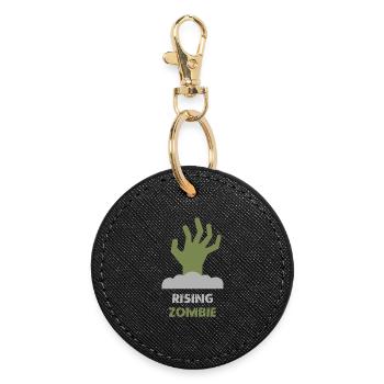 Zombie Hand T-Shirt – Gruseliges untotes Grafikdesign - Runder Schlüsselanhänger - Schwarz - Vorne