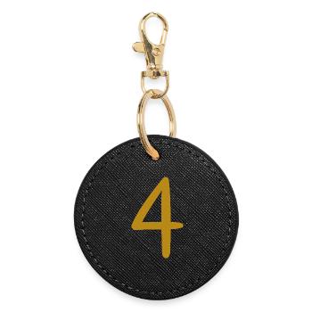 4 - Porte-clés rond - noir - Devant