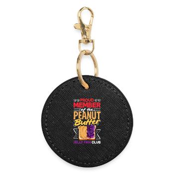 Look Partner Beurre de Cacahuète & Confiture Design - Porte-clés rond - noir - Devant
