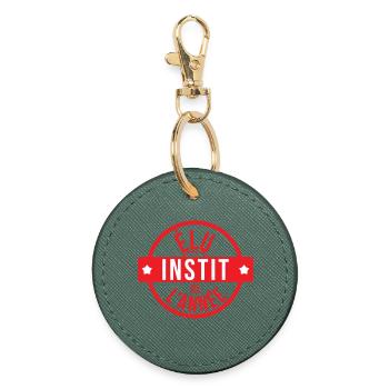 Élu Instit de l'Année : Le Champion des Écoles ! - Porte-clés rond - vert sapin - Devant