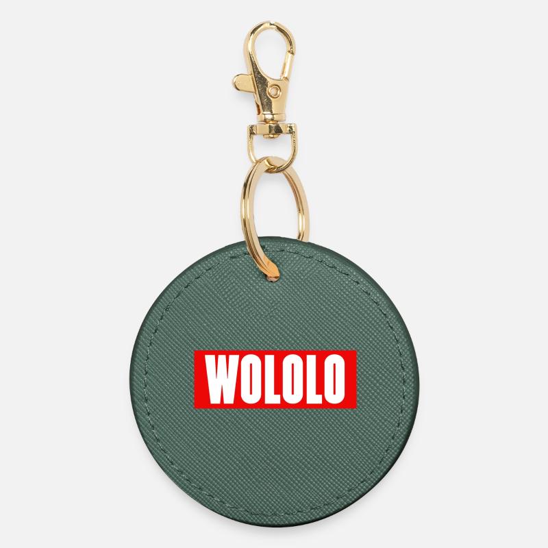 Wololo - 1 - édition Mobii_3 - Rouge&Blanc - Porte-clés rond - vert sapin